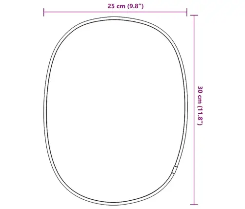 Sienas Spogulis, Zelta Krāsā, 30X25 Cm Vidaxl
