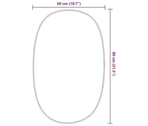 Seinapeegel, Kuldne, 80 X 50 Cm