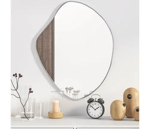 Seinapeegel, Hõbedane, 60X50 Cm