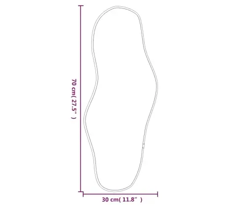 Seinapeegel, Kuldne, 70 X 30 Cm