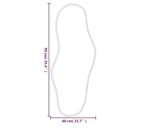 Seinapeegel, Kuldne, 90 X 40 Cm