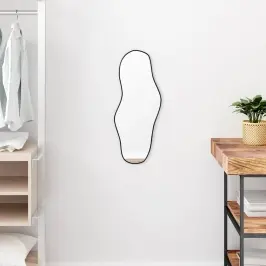 Seinapeegel, Must, 60 X 25 Cm