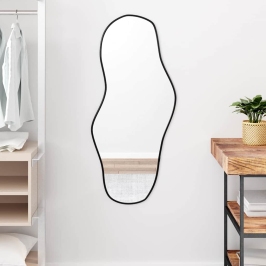 Sienas Spogulis, Melns, 100X45 Cm Vidaxl