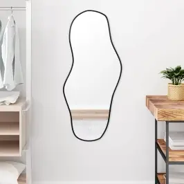 Sienas Spogulis, Melns, 100X45 Cm Vidaxl
