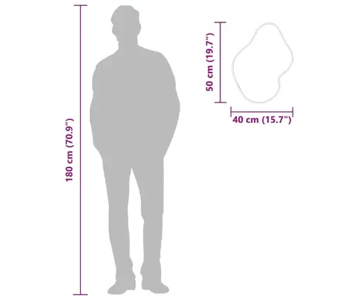 Seinapeegel, Must, 50 X 40 Cm