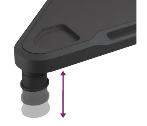 Stūra Monitora Paliktnis, Melns, 49X28X10,5 Cm Vidaxl