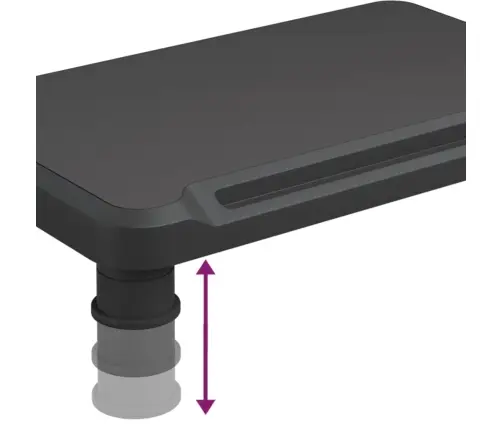 Monitora Paliktnis, Melns, 38X24X10,5 Cm Vidaxl