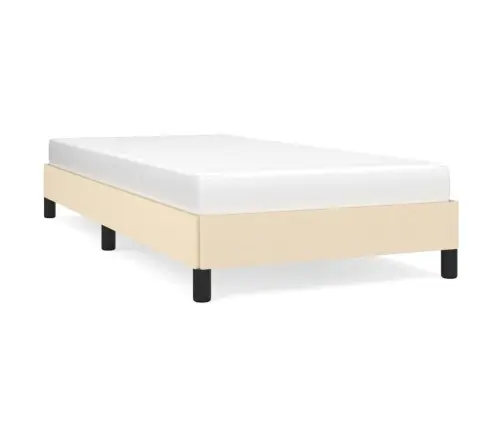 Gultas Rāmis Bez Matrača, Krēma, 90X200Cm Audums Vidaxl