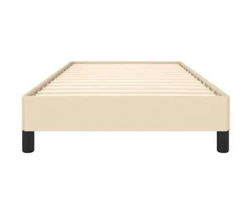 Gultas Rāmis Bez Matrača, Krēma, 90X200Cm Audums Vidaxl