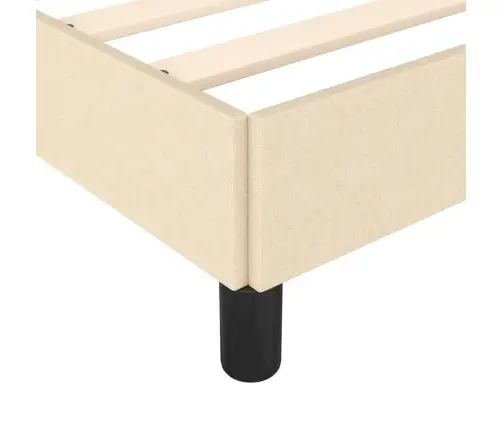 Gultas Rāmis Bez Matrača, Krēma, 90X200Cm Audums Vidaxl