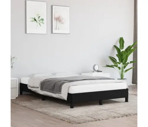 Gultas Rāmis Bez Matrača, Melns, 120X200 Cm, Audums Vidaxl