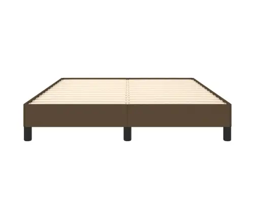 Gulta Bez Matrača, Tumši Brūns, 140X200 Cm, Audums Vidaxl