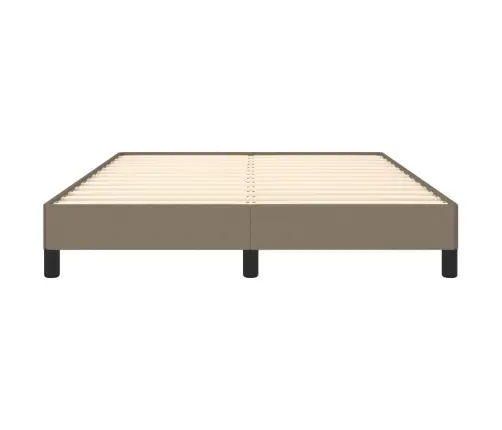 Gulta Bez Matrača, Pelēkbrūns, 140X200 Cm, Audums Vidaxl