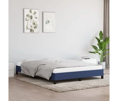 Gulta Bez Matrača, Zils, 140X200 Cm, Audums Vidaxl