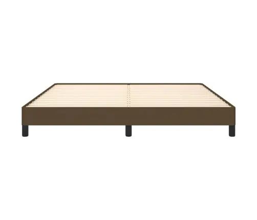 Gulta Bez Matrača, Tumši Brūns, 160X200 Cm, Audums Vidaxl