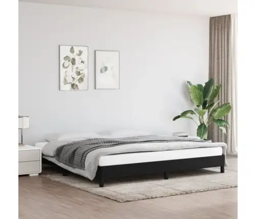 Gulta Bez Matrača, Melns, 200X200 Cm, Audums Vidaxl