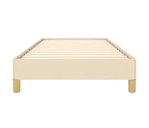 Gultas Rāmis Bez Matrača, Krēma, 90X190Cm Audums Vidaxl