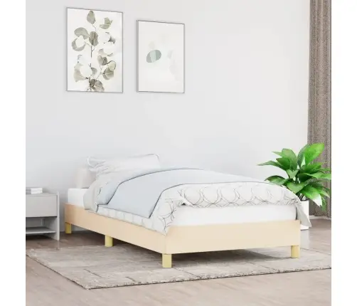 Voodiraam Ilma Madratsita , Kreemjas, 90X200cm Kangas