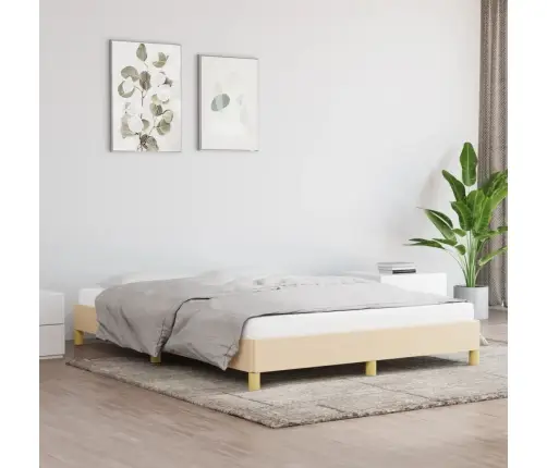 Lovos Rėmas Be Čiužinio, Kreminės Spalvos, 140X190cm Audinys