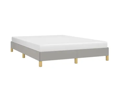 Gulta Bez Matrača, Gaiši Pelēks, 140X200 Cm, Audums Vidaxl