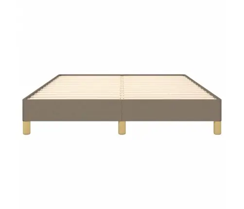 Gulta Bez Matrača, Pelēkbrūns, 140X200 Cm, Audums Vidaxl