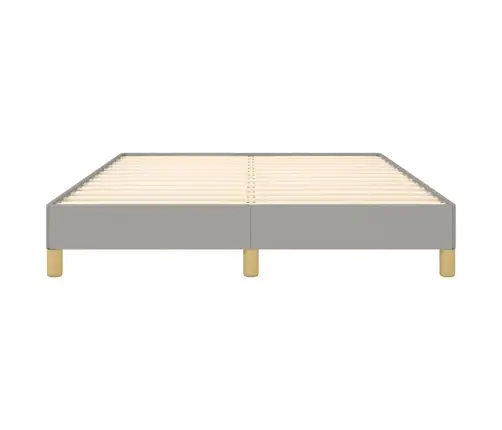 Gulta Bez Matrača, Gaiši Pelēks, 160X200 Cm, Audums Vidaxl