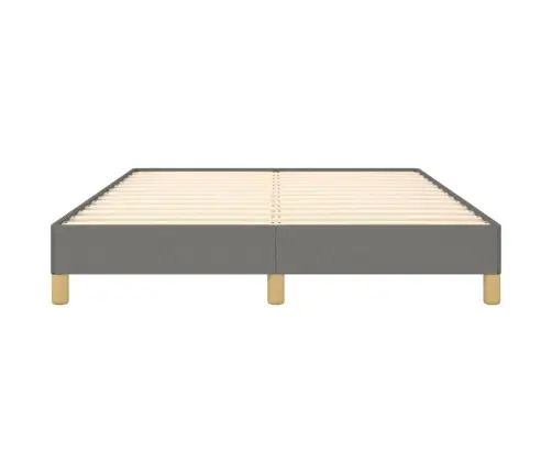 Gulta Bez Matrača, Tumši Pelēks, 160X200 Cm, Audums Vidaxl