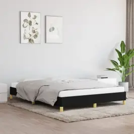 Gulta Bez Matrača, Melns, 160X200 Cm, Audums Vidaxl Gulta Bez Matrača, Melns, 160X200 Cm, Audums Vidaxl