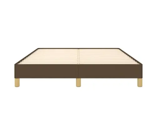 Gulta Bez Matrača, Tumši Brūns, 160X200 Cm, Audums Vidaxl