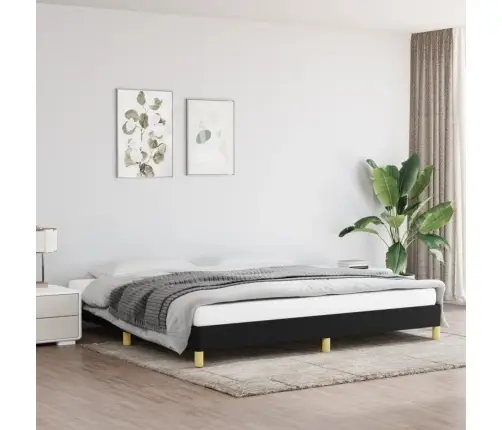 Lovos Rėmas Be Čiužinio, Juodos Spalvos, 200X200cm Audinys