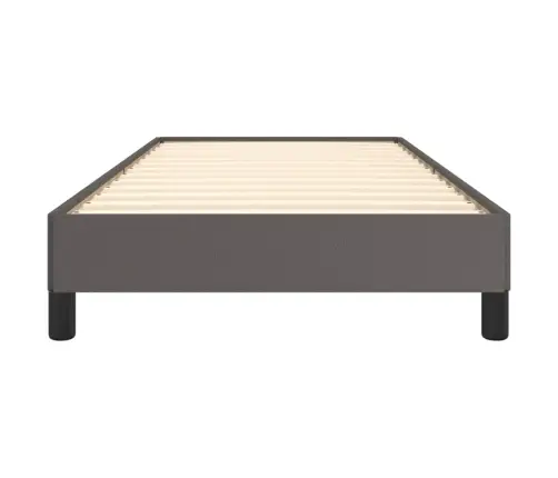 Gultas Rāmis, Pelēks, 90X190 Cm, Mākslīgā Āda Vidaxl