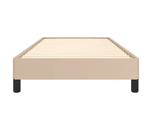 Gultas Rāmis, Kapučīno Krāsas, 90X190 Cm, Mākslīgā Āda Vidaxl