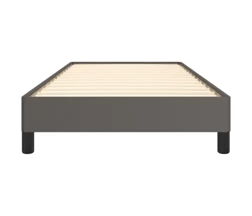 Gultas Rāmis, Pelēks, 100X200 Cm, Mākslīgā Āda Vidaxl
