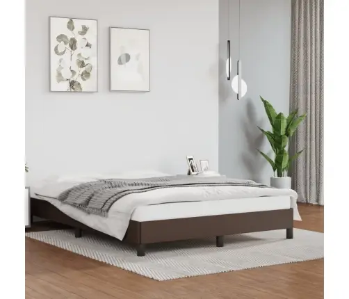 Lovos Rėmas, Rudos, 140X200cm Dirbtinė Oda