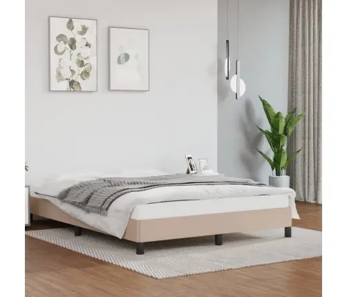 Voodiraam, Cappuccino, 140 X 200 cm Kunstnahk Voodiraam, Cappuccino, 140 X 200 cm Kunstnahk