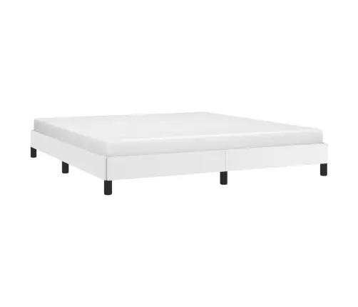 Gultas Rāmis, Balts, 160X200 Cm, Mākslīgā Āda Vidaxl