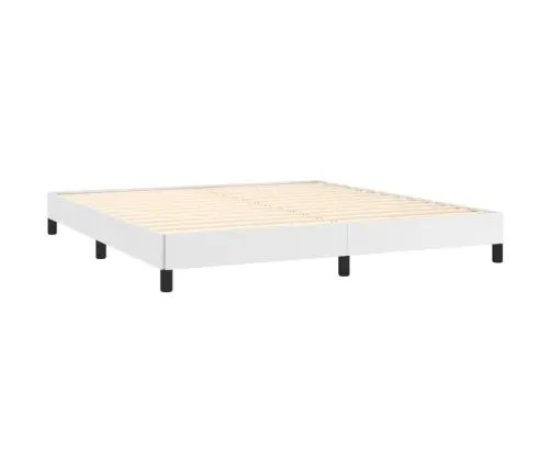 Gultas Rāmis, Balts, 160X200 Cm, Mākslīgā Āda Vidaxl
