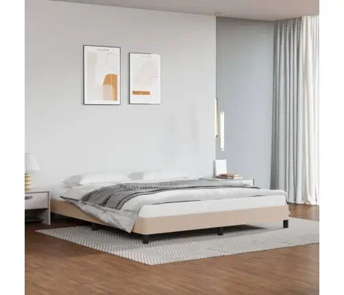 Gultas Rāmis, Kapučīno Krāsas, 160X200 Cm, Mākslīgā Āda Vidaxl