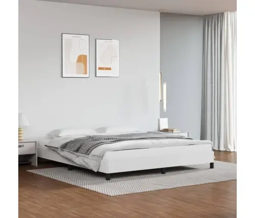 Lovos Rėmas, Baltos, 180X200cm Dirbtinė Oda