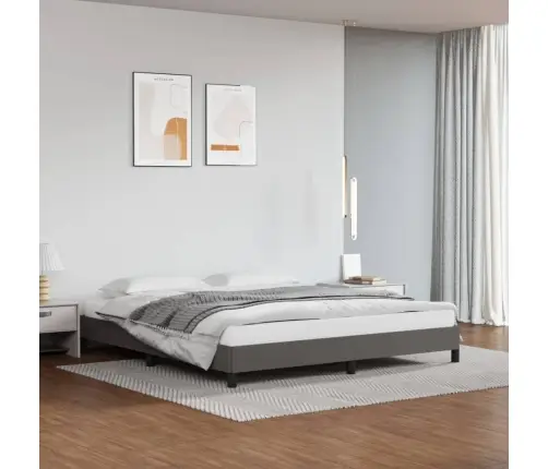 Voodiraam, Hall, 180X200 cm Kunstnahk