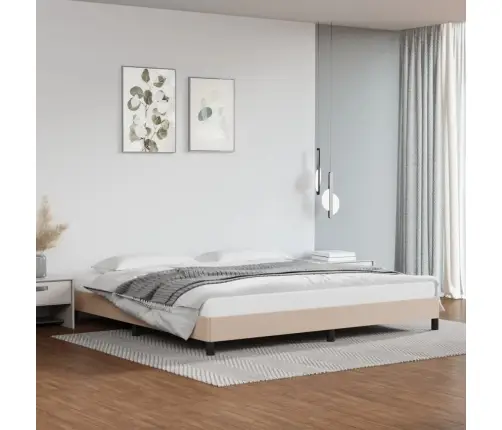 Gultas Rāmis, Kapučīno Krāsas, 200X200 Cm, Mākslīgā Āda Vidaxl