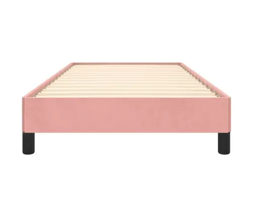 Voodiraam, Roosa, 80X200 cm Samet