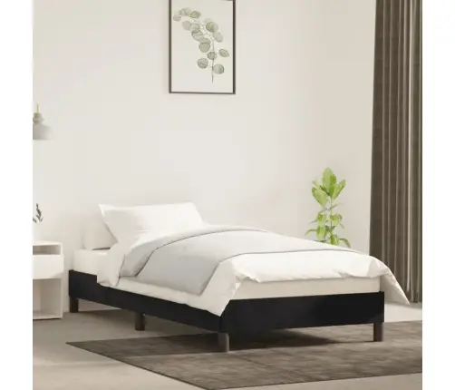 Gultas Rāmis, Melns Samts, 90X190 Cm Vidaxl