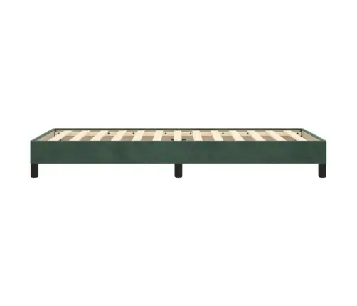 Gultas Rāmis Bez Matrača, Tumši Zaļš Samts, 90X190 Cm Vidaxl