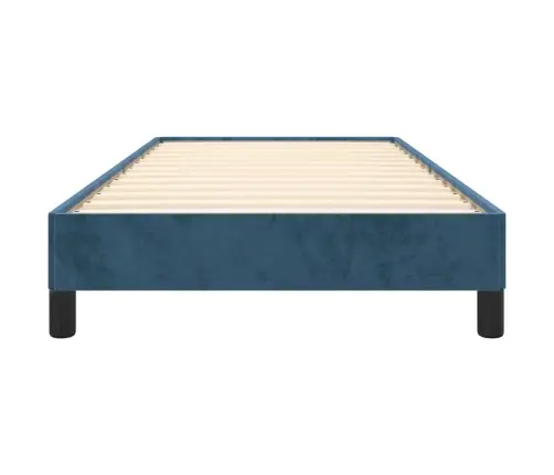 Lovos Rėmas Be Čiužinio Tamsiai Mėlynas 90X190 Cm Aksomas