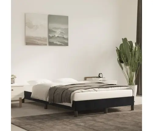 Lovos Rėmas Be Čiužinio, Juodos Spalvos, 120X200cm Aksomas