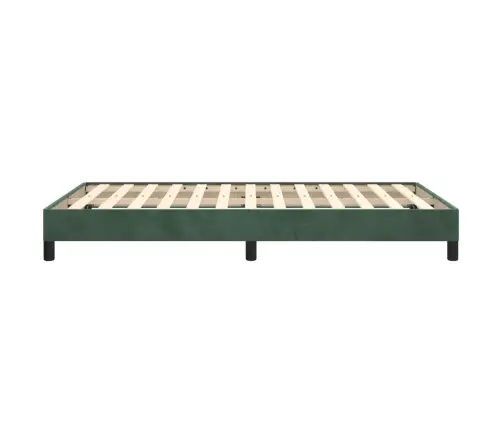 Gultas Rāmis Bez Matrača, Tumši Zaļš Samts, 120X200 Cm Vidaxl