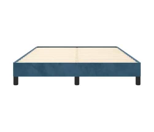 Voodiraam Ilma Madratsita Tumesinine 140X190 Cm Samet