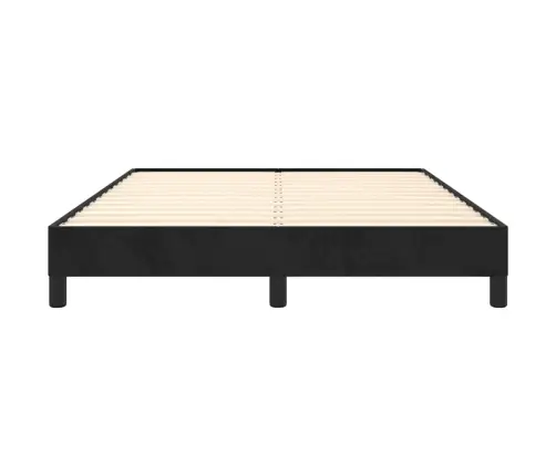 Gultas Rāmis Bez Matrača, Melns, 140X200 Cm, Samts Vidaxl