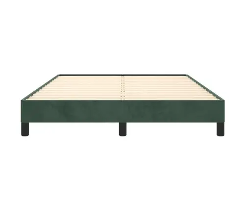 Gultas Rāmis Bez Matrača, Tumši Zaļš Samts, 140X200 Cm Vidaxl